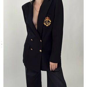 Ralph Lauren Black Blazer with Gold Accents